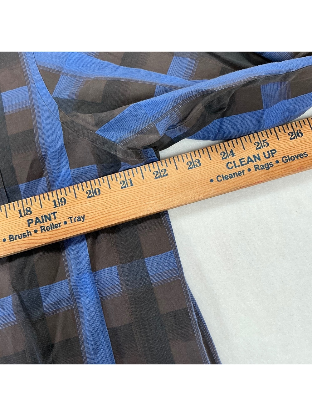 Tommy Bahama Men's Long Sleeve Blue and Brown Plaid Button-Up Shirt 100% Cotton - Picture 11 of 13